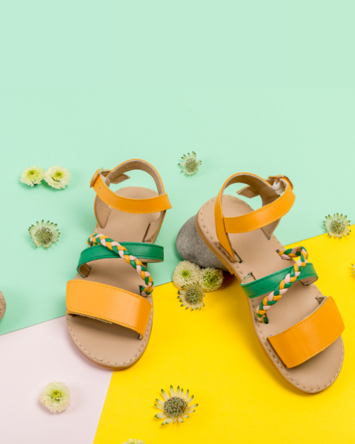 Les petites Sandales - Jaune/Opale