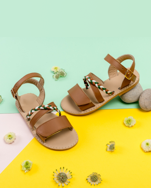 Les petites Sandales - Brun/Opale